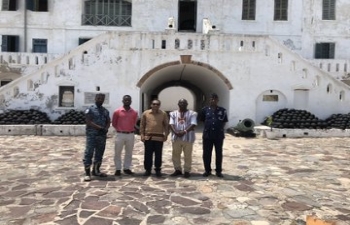 High Commissioner at World Heritage sites of Elmina & Cape Coast Castles & Kakum National Park, October 2020